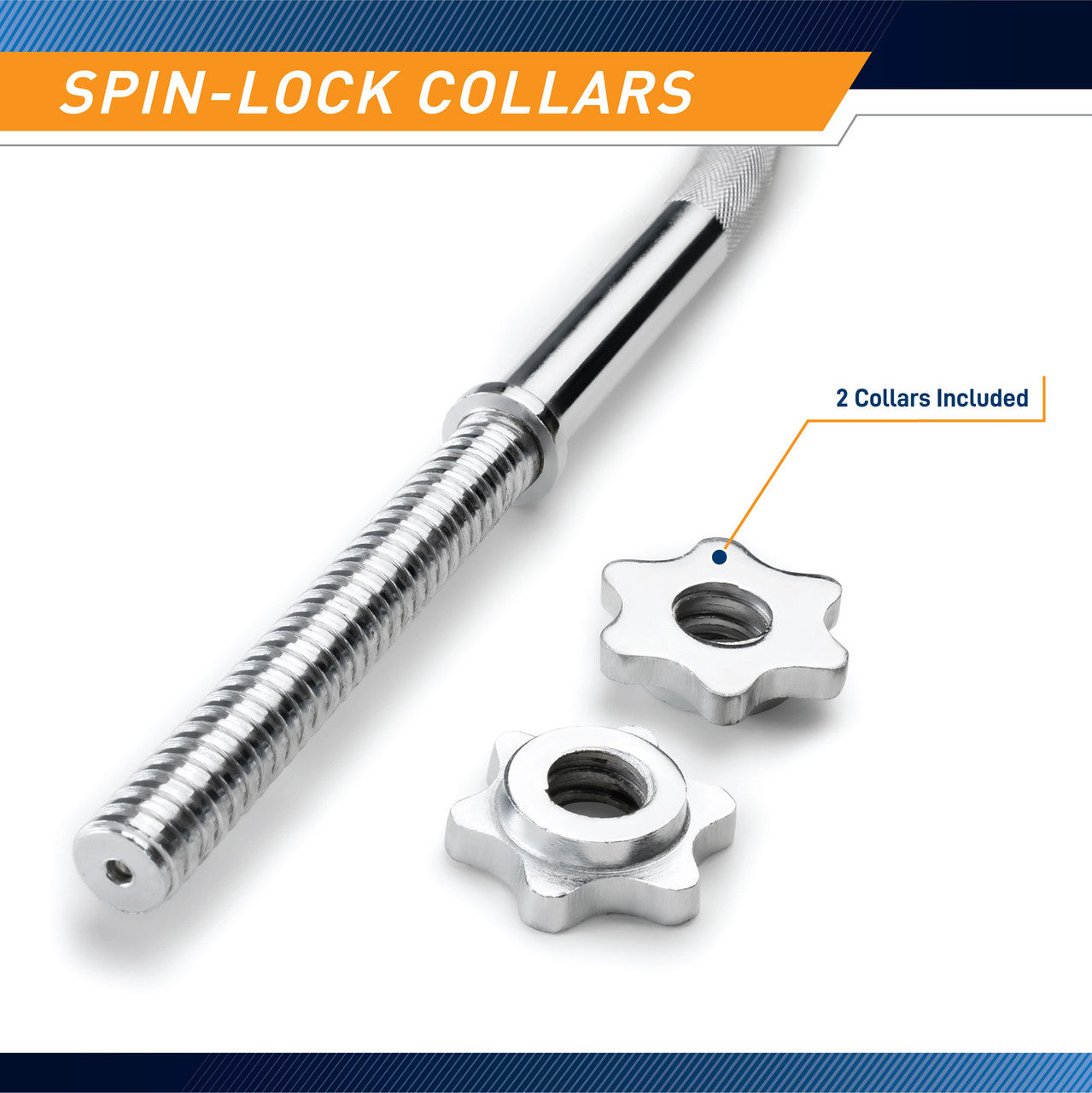 Threaded Standard Curl Bar | Marcy TCB-48R