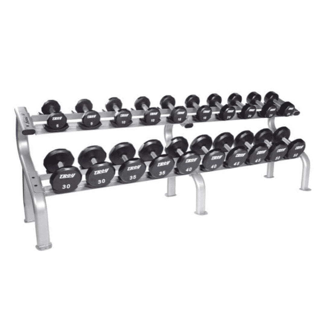 Troy Barbell 2-Tier Horizontal Dumbbell Rack- DR-10