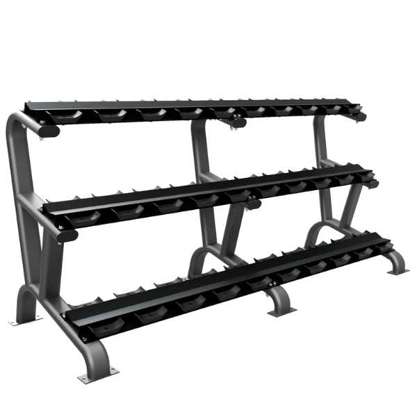 Troy Barbell DR-15 3-Tier Pro Style Dumbbell Rack (15 Pair)