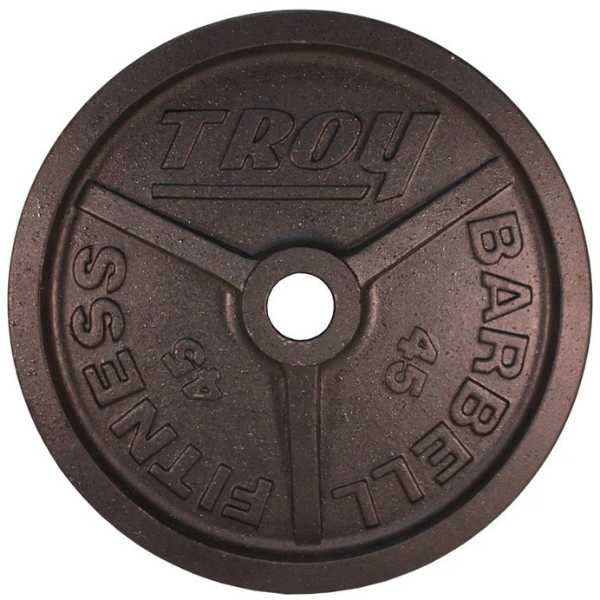 Troy Barbell Olympic Black Machined Premium Wide Flanged Plate-PO