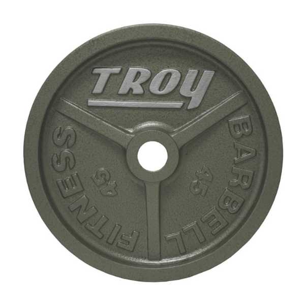 Troy Barbell Gray Wide Flange Premium Machined Olympic Plates- HO