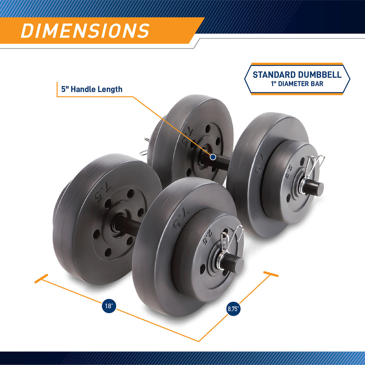 40lb Vinyl Dumbbell Set | Marcy VB-40