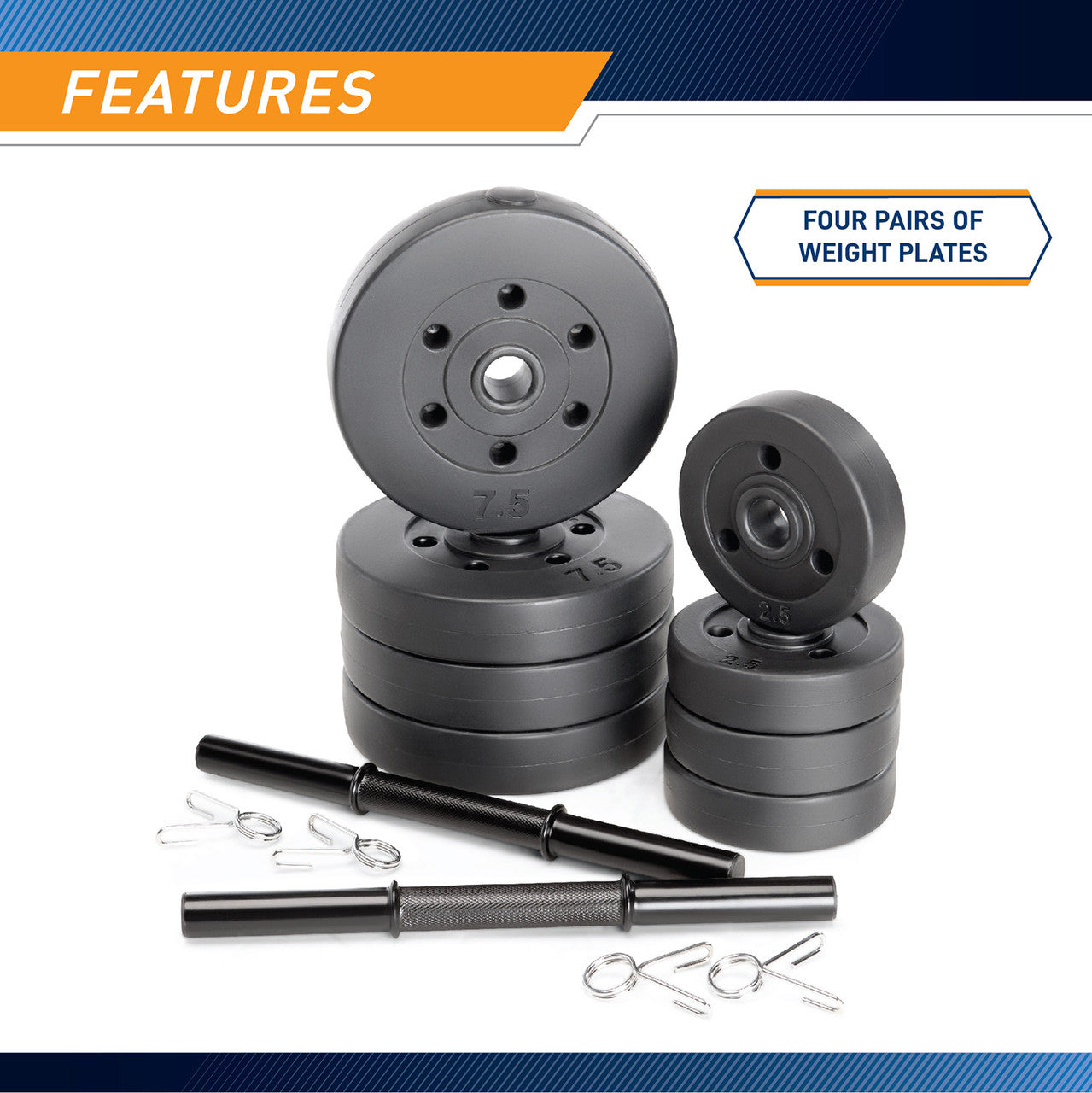 40lb Vinyl Dumbbell Set | Marcy VB-40