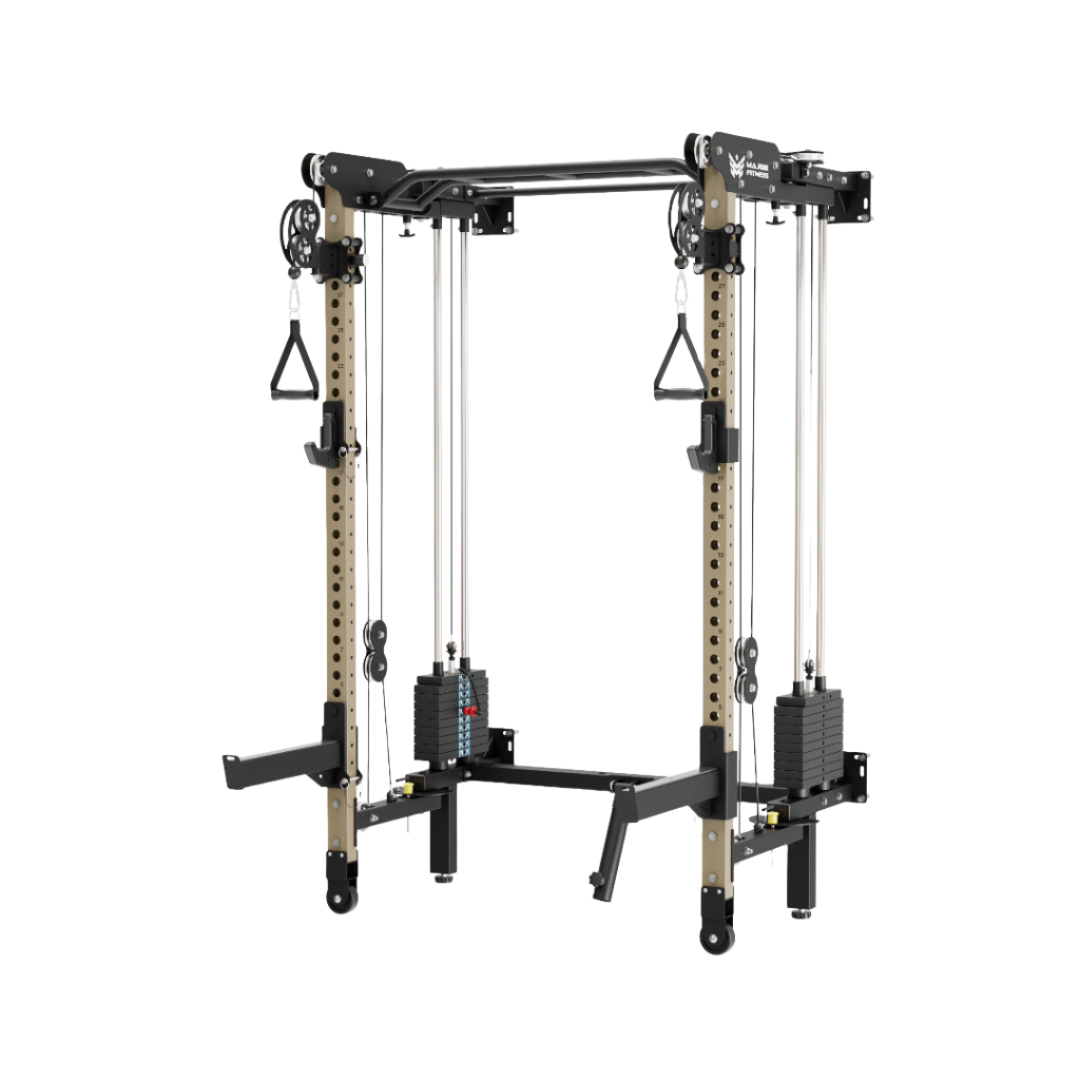 Wall-Mount Power Rack For Home Gym F35 Pro Angled View