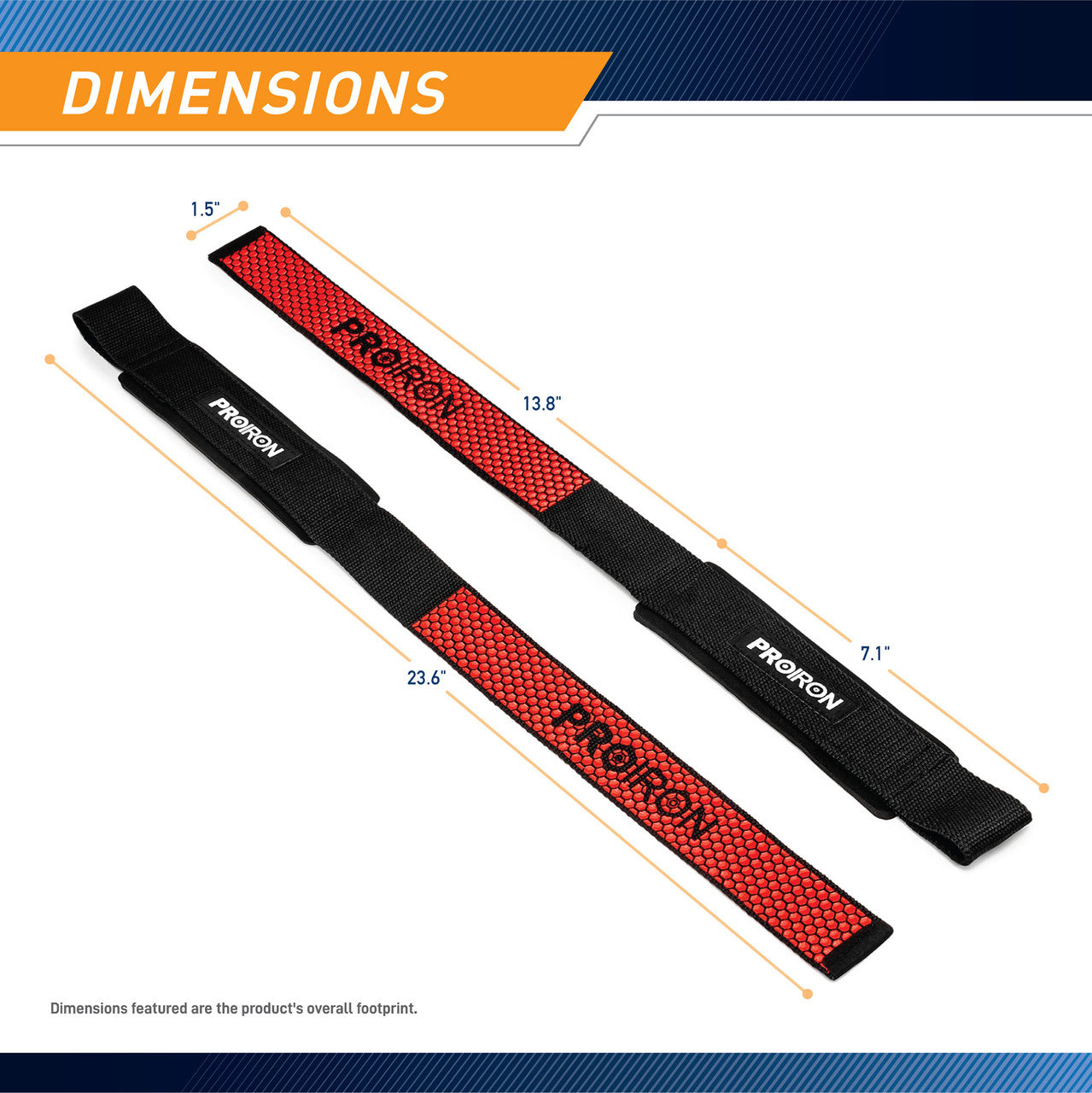 Weight Lifting Straps to Improve Grip (Pair) | ProIron PRO-ZLD01-1