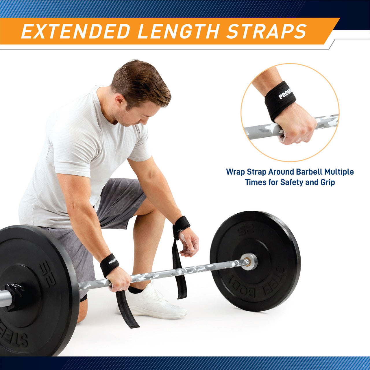 Weight Lifting Straps to Improve Grip (Pair) | ProIron PRO-ZLD01-1