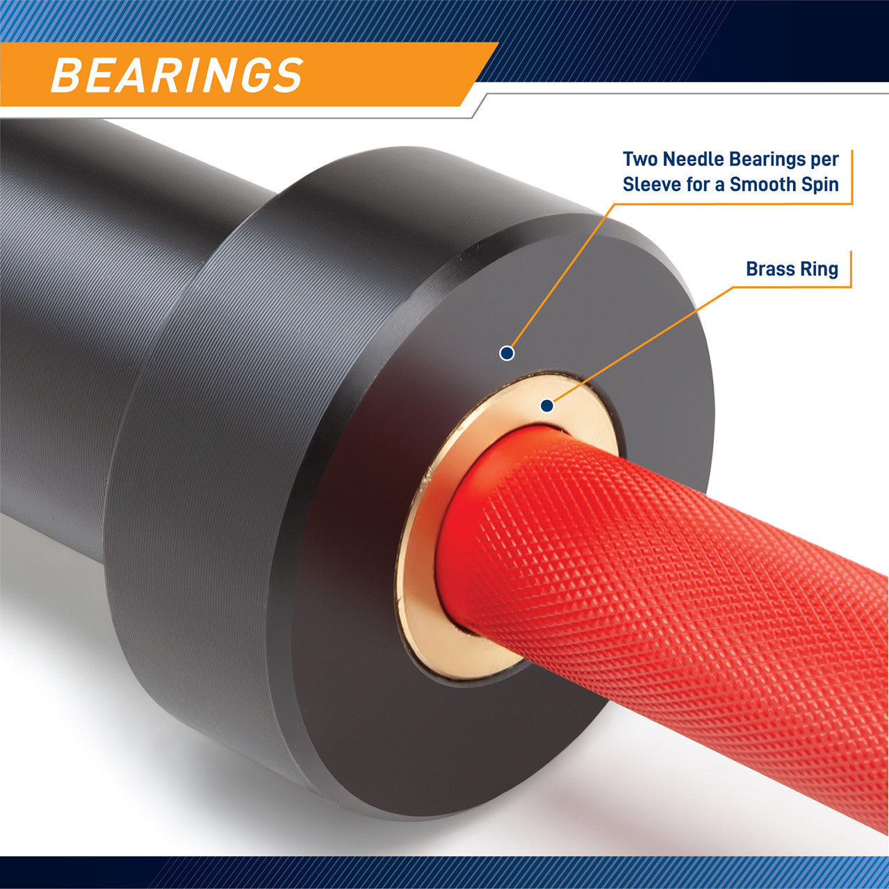 Women's Red and Black 35lb Olympic Barbell | SteelBody STB-1000RB