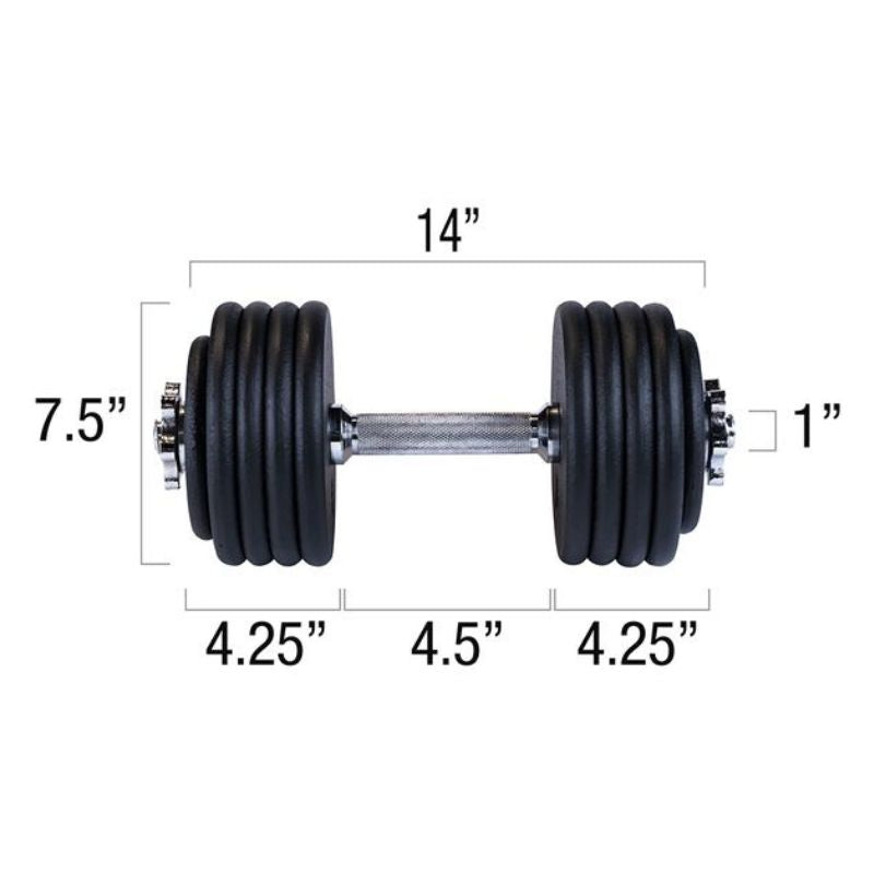 Body-Solid Tools 50lb Adjustable Dumbbell Set