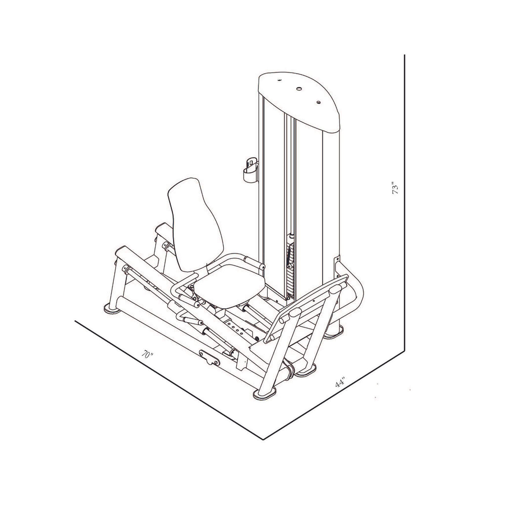 Bodykore Isolation Series Seated Leg Press GR614