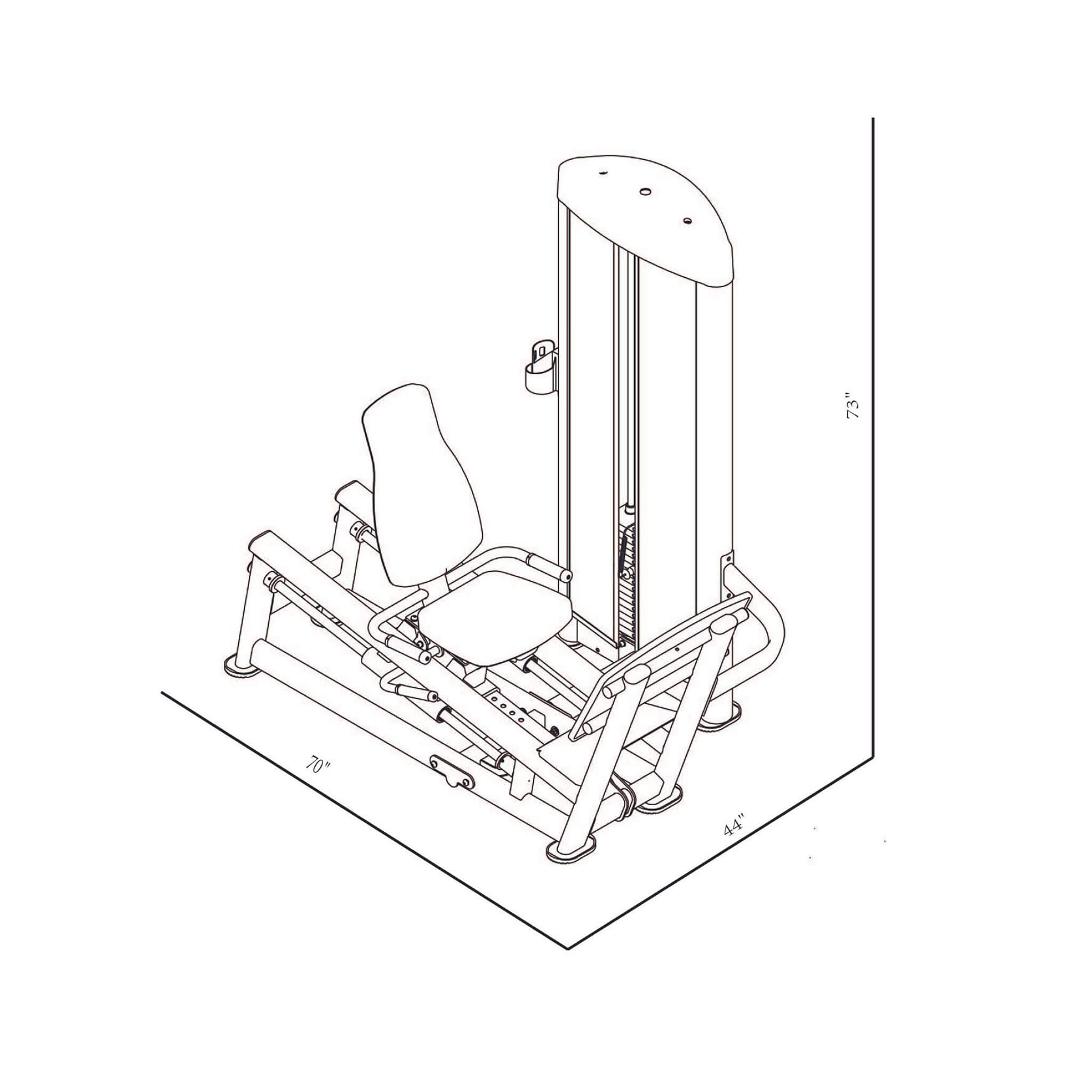Bodykore Isolation Series Seated Leg Press GR614