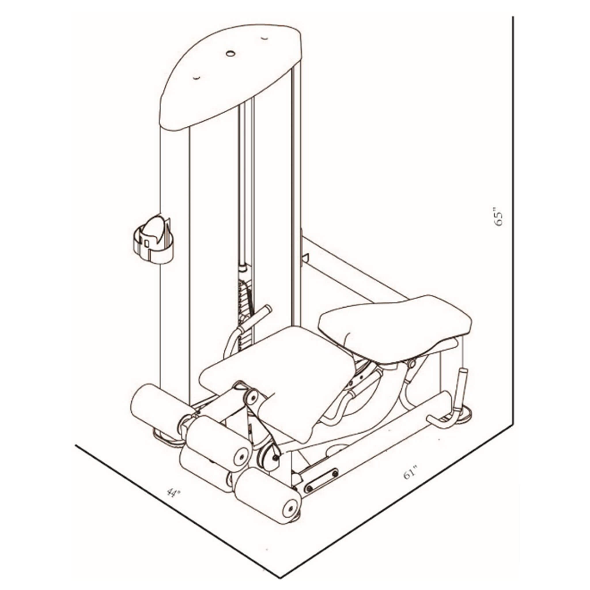 Bodykore GR643 Seated Leg Extension Prone Leg Curl Combo