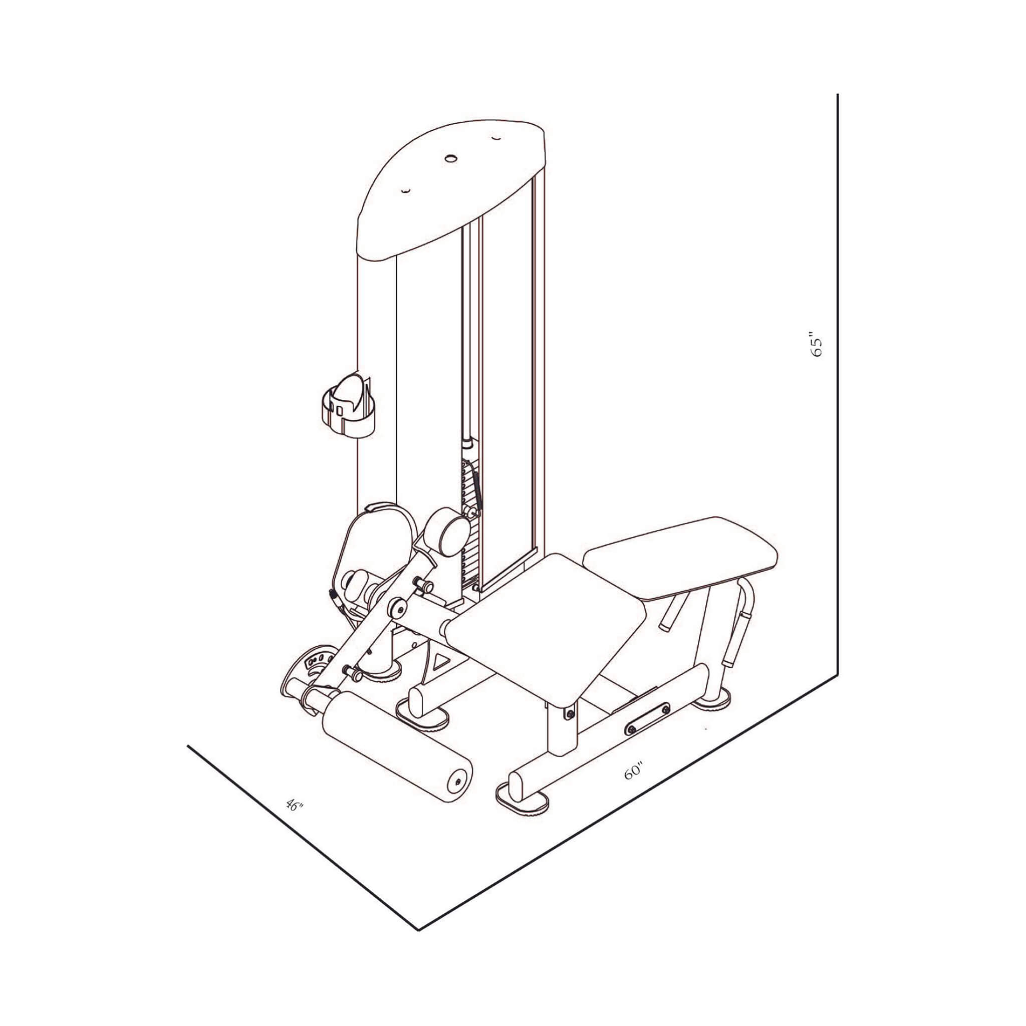 Bodykore Isolation Series Prone Leg Curl GR608