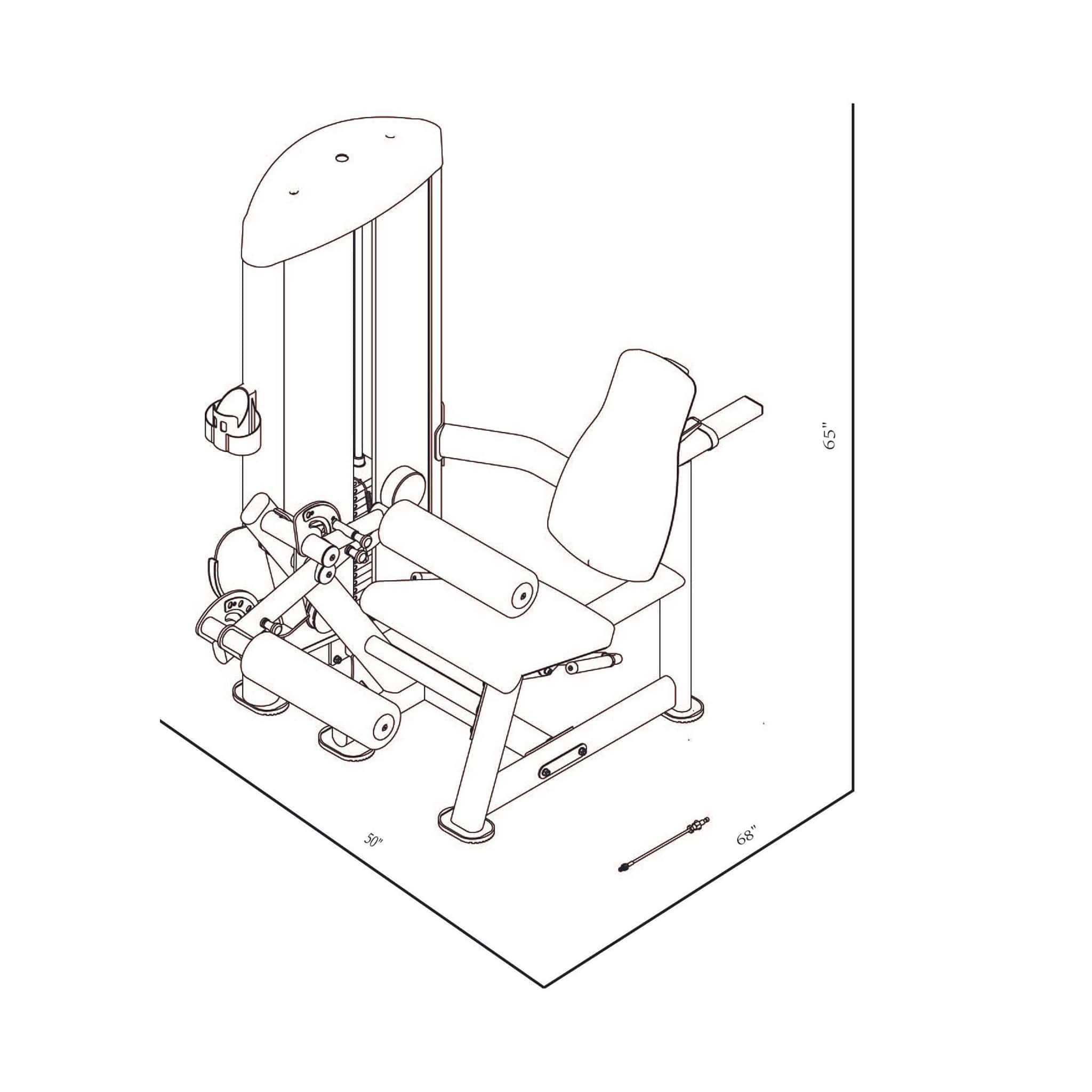 Bodykore GR639 Seated Commercial Leg Extension & Leg Curl Machine