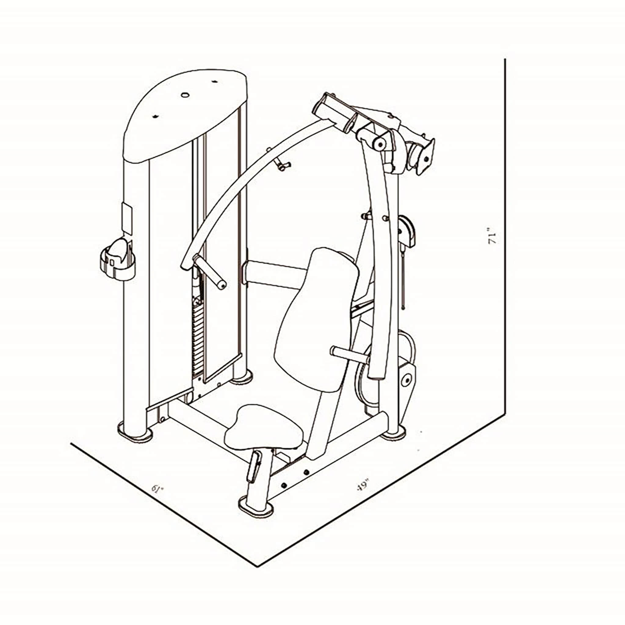 BodyKore Dual Axis Chest Press GR621