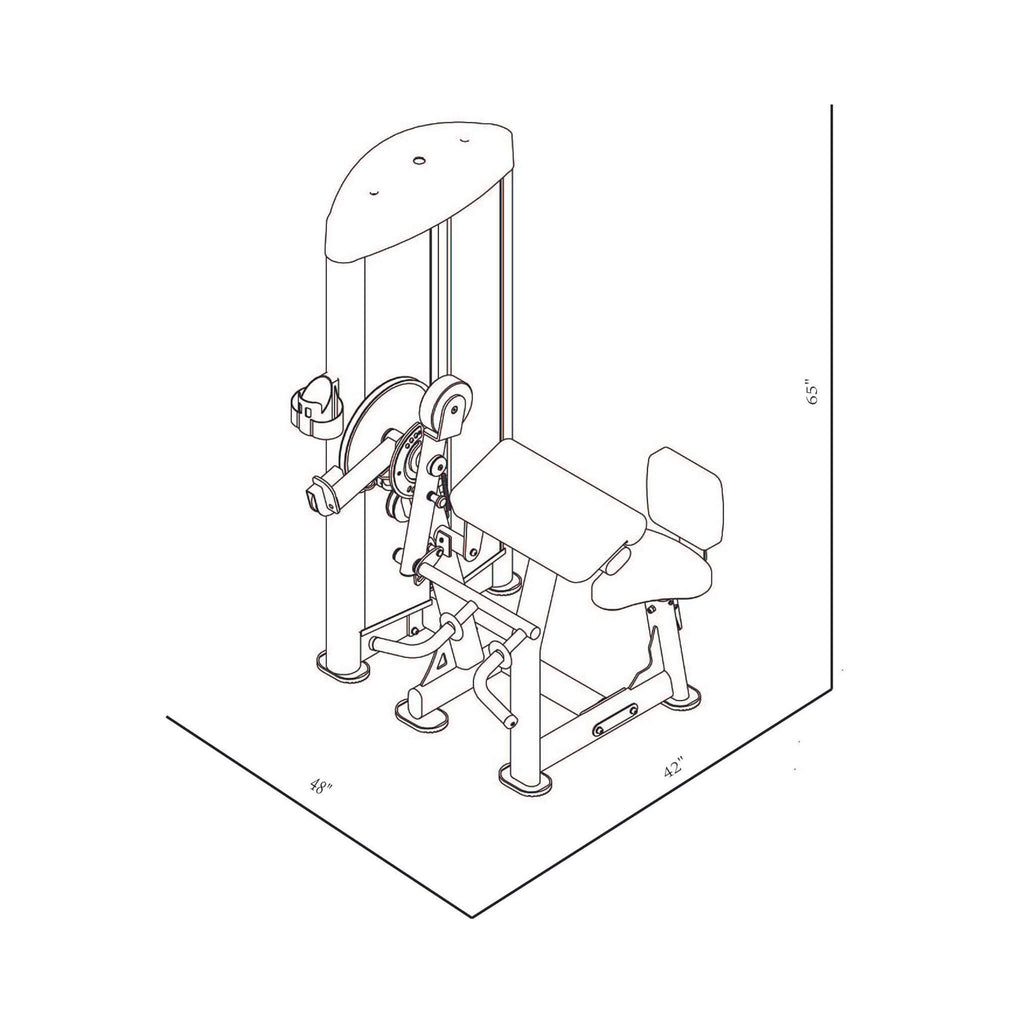 Bodykore Isolation Series Bicep/Tricep Machine GR634