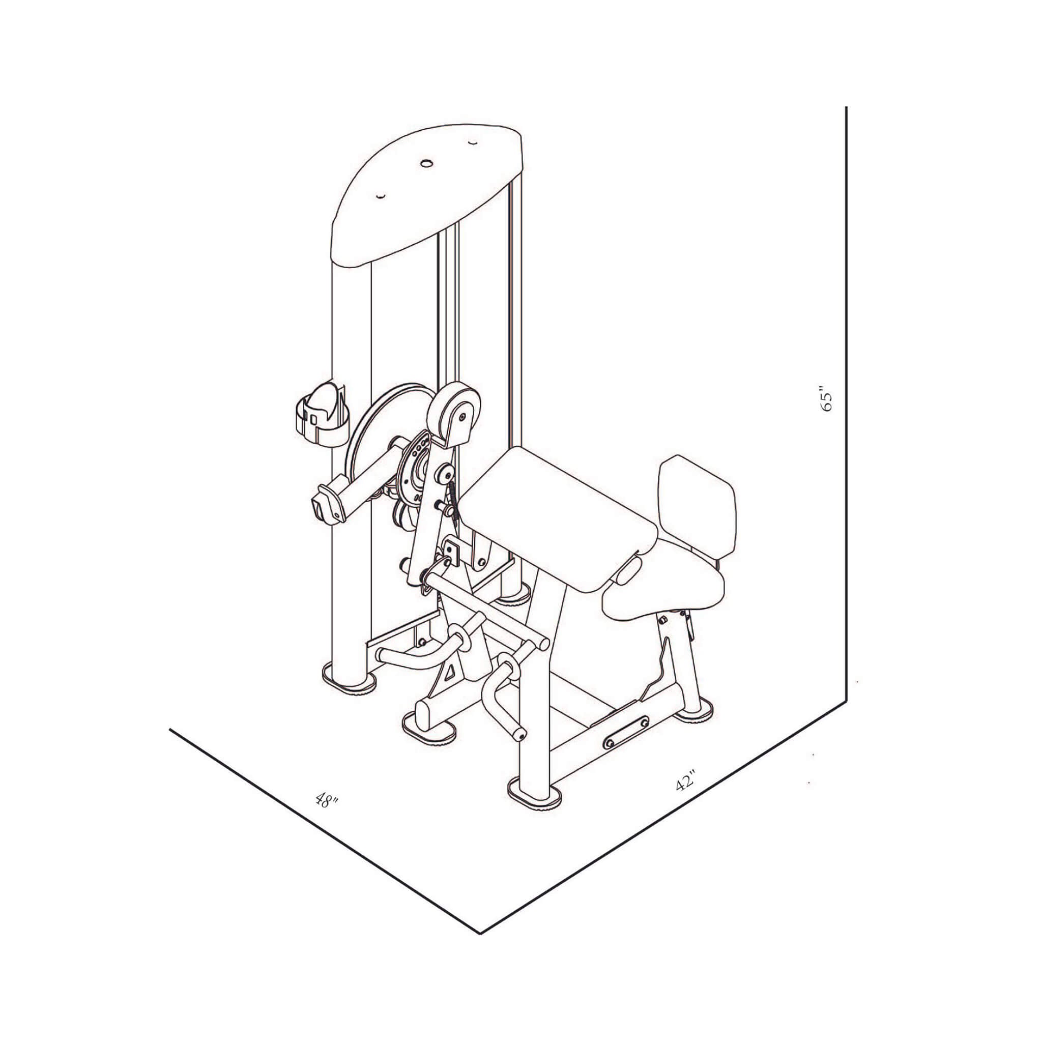 Bodykore Isolation Series Bicep/Tricep Machine GR634