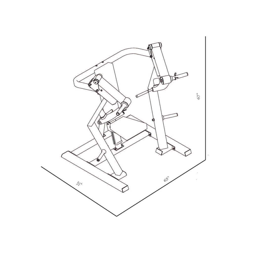 Bodykore Stacked Series Plate Loaded Chest Press Machine GR801