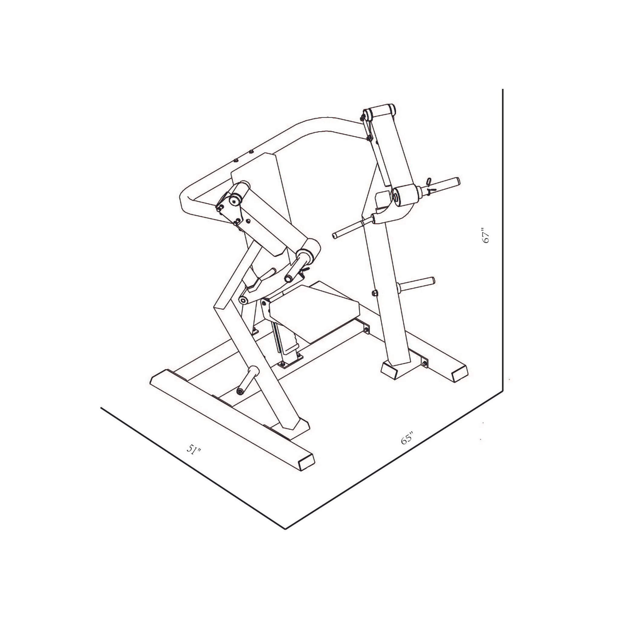 Bodykore Stacked Series Plate Loaded Chest Press Machine GR801