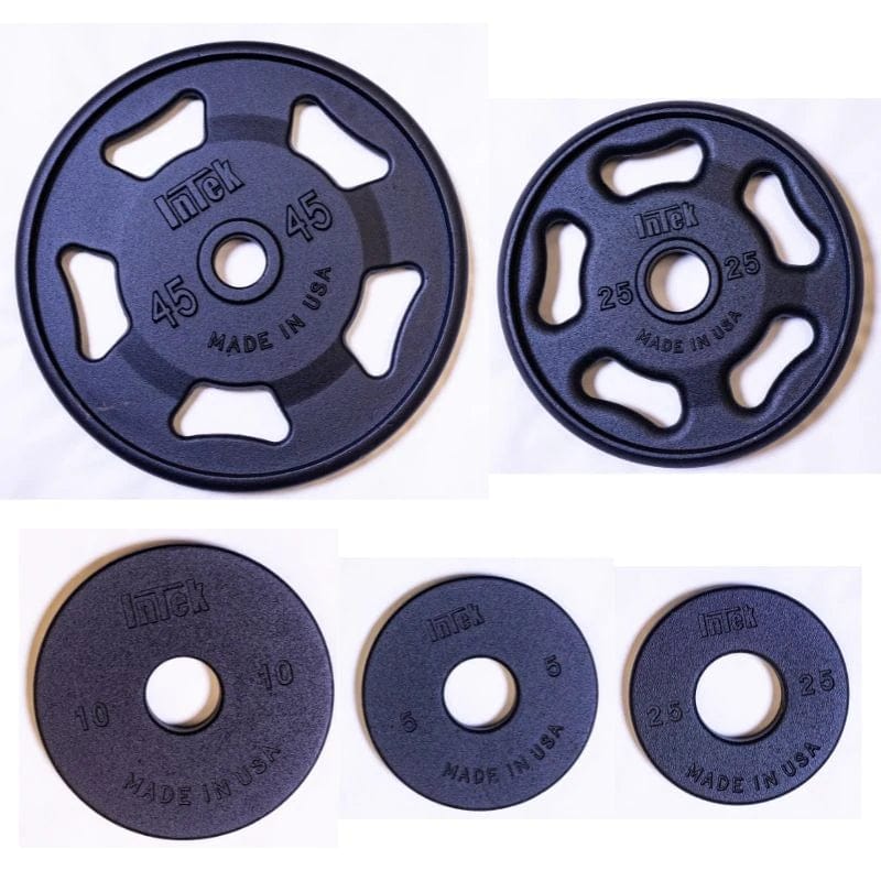 Intek Strength Kraft Series Cast Iron Olympic Plates