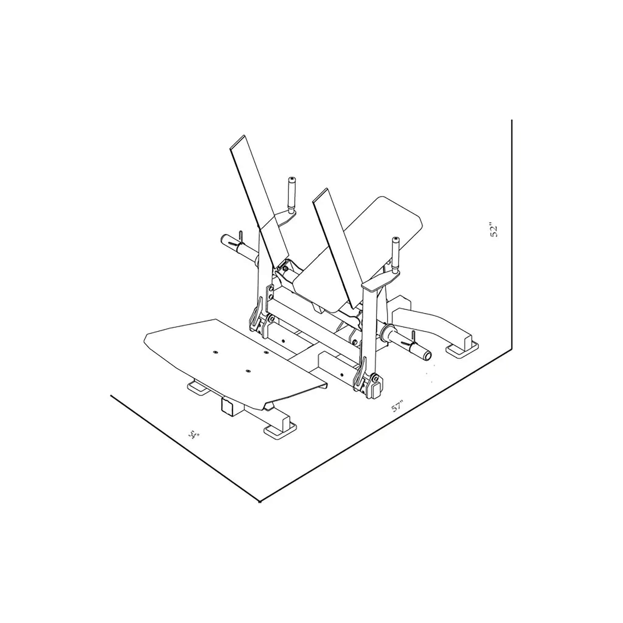 BodyKore Commercial Plate Loaded Hip Thrust Machine - FL1844