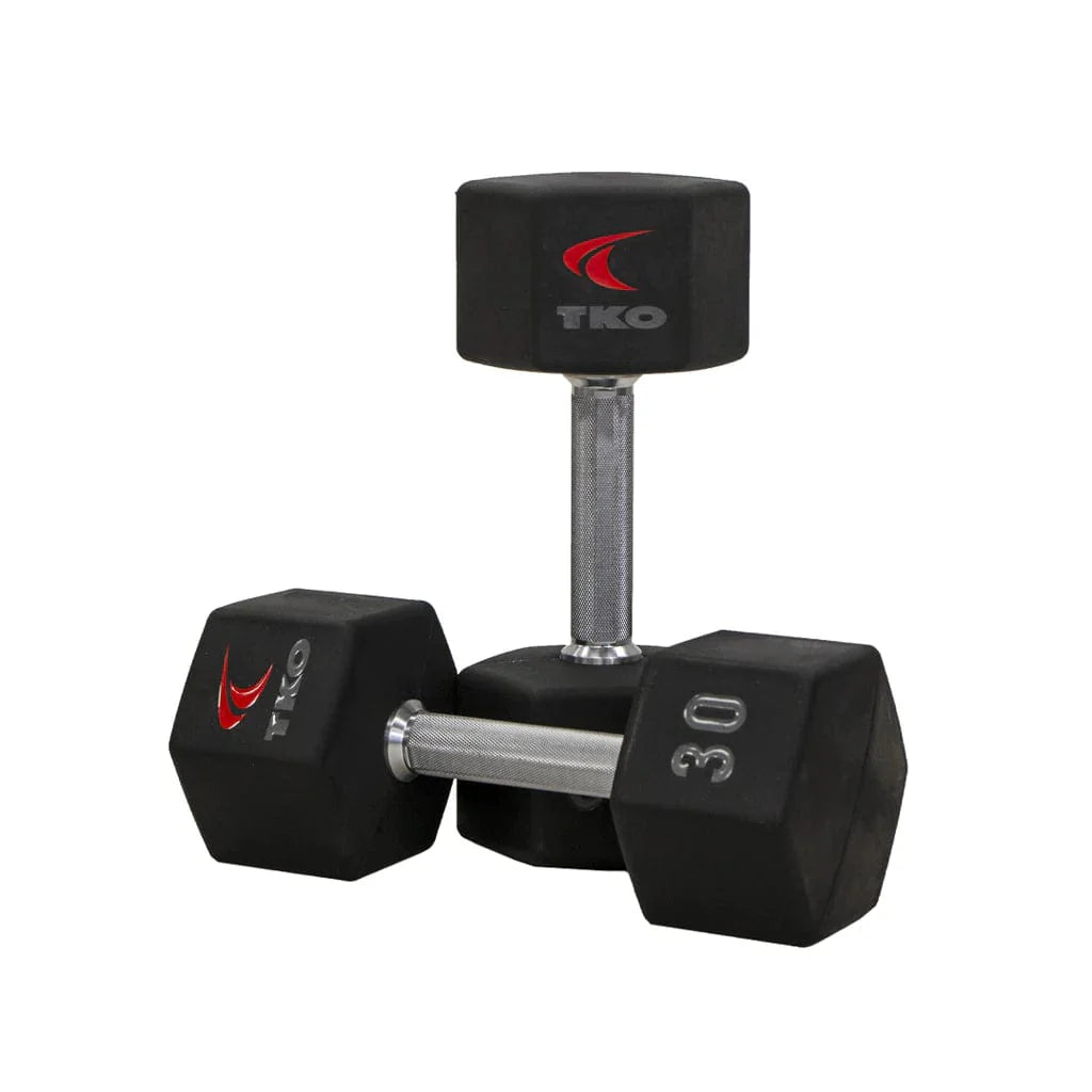 TKO 5-100 Lb. Dumbbell Rack/Set With Mega Rack 891HDR Rack + 5-100 Lb. Premium Tri-Grip Urethane Dumbbells