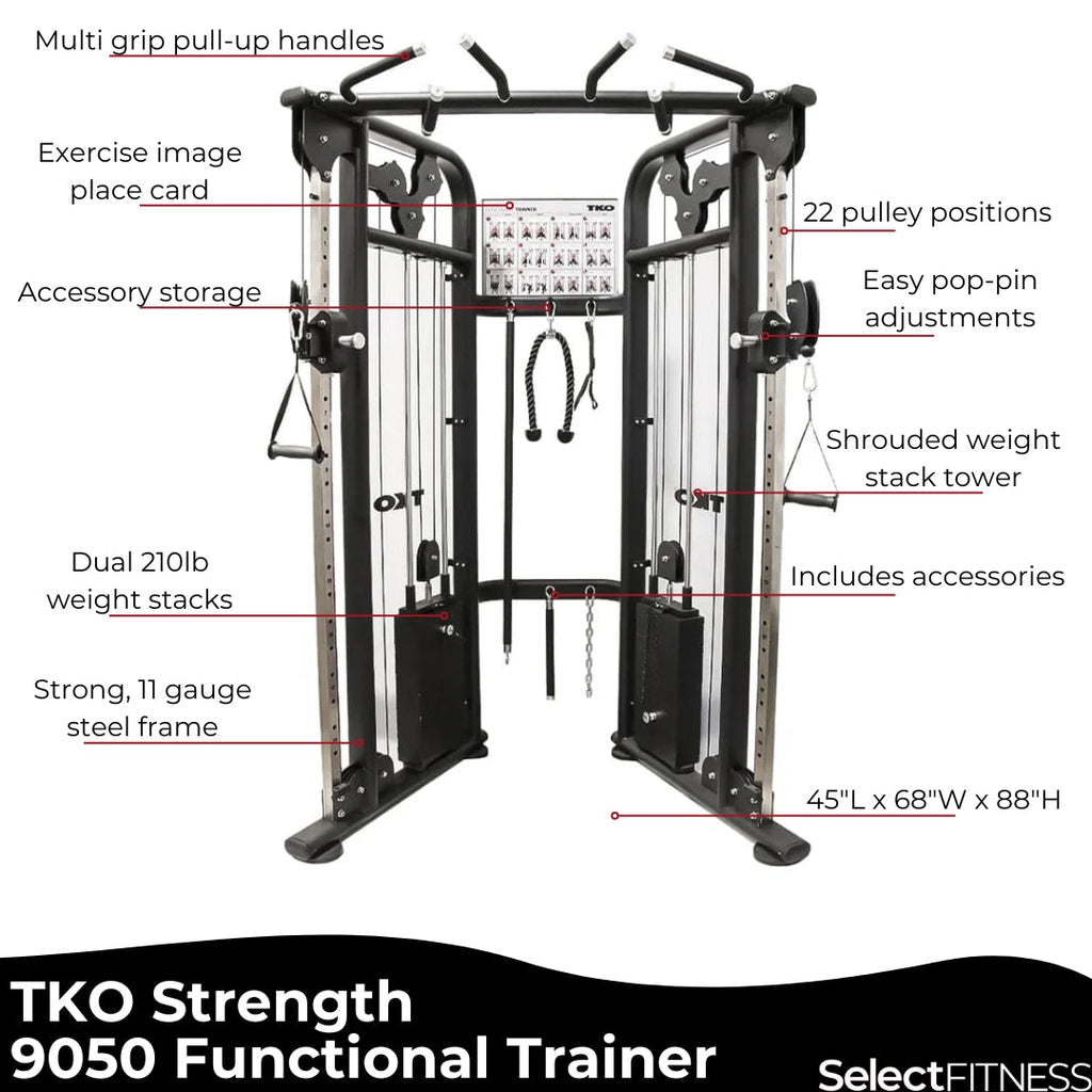 TKO 9050 Functional Trainer Commercial Cable Machine
